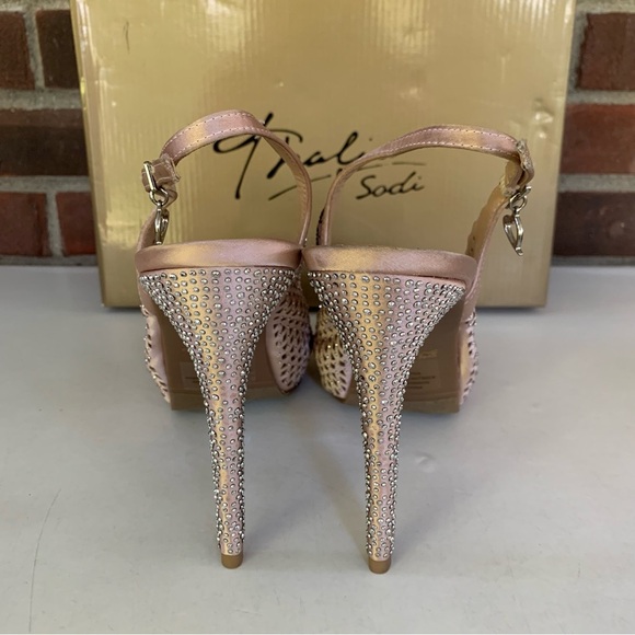 Thalia Sodi Cace2F Champagne Peep Toe Platform Pump Women’s US 9 M - Picture 9 of 9